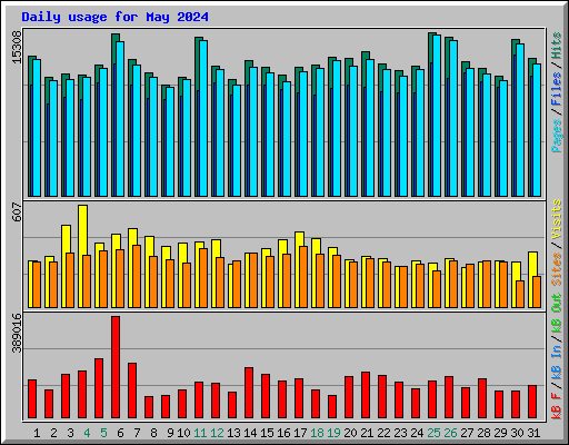 Daily usage for May 2024