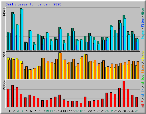 Daily usage for January 2026