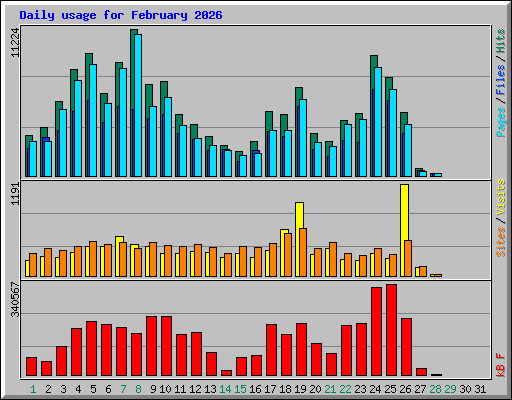 Daily usage for February 2026