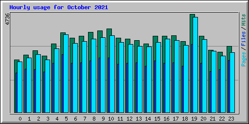 Hourly usage for October 2021