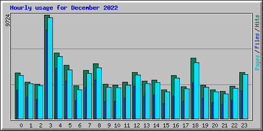 Hourly usage for December 2022