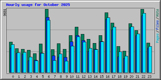 Hourly usage for October 2025