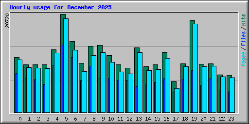 Hourly usage for December 2025