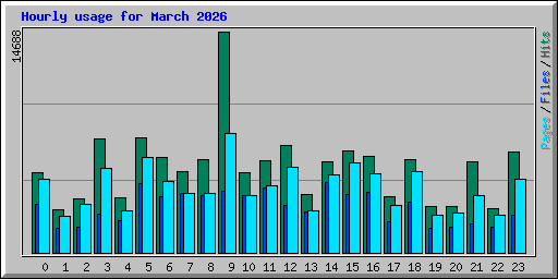 Hourly usage for March 2026