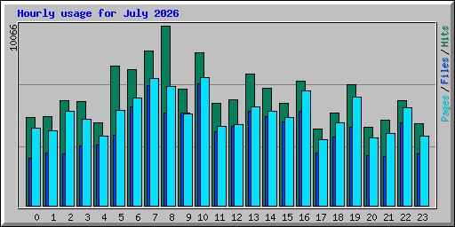 Hourly usage for July 2026